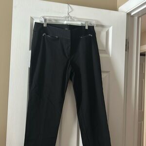 Loft straight leg cropped black pants